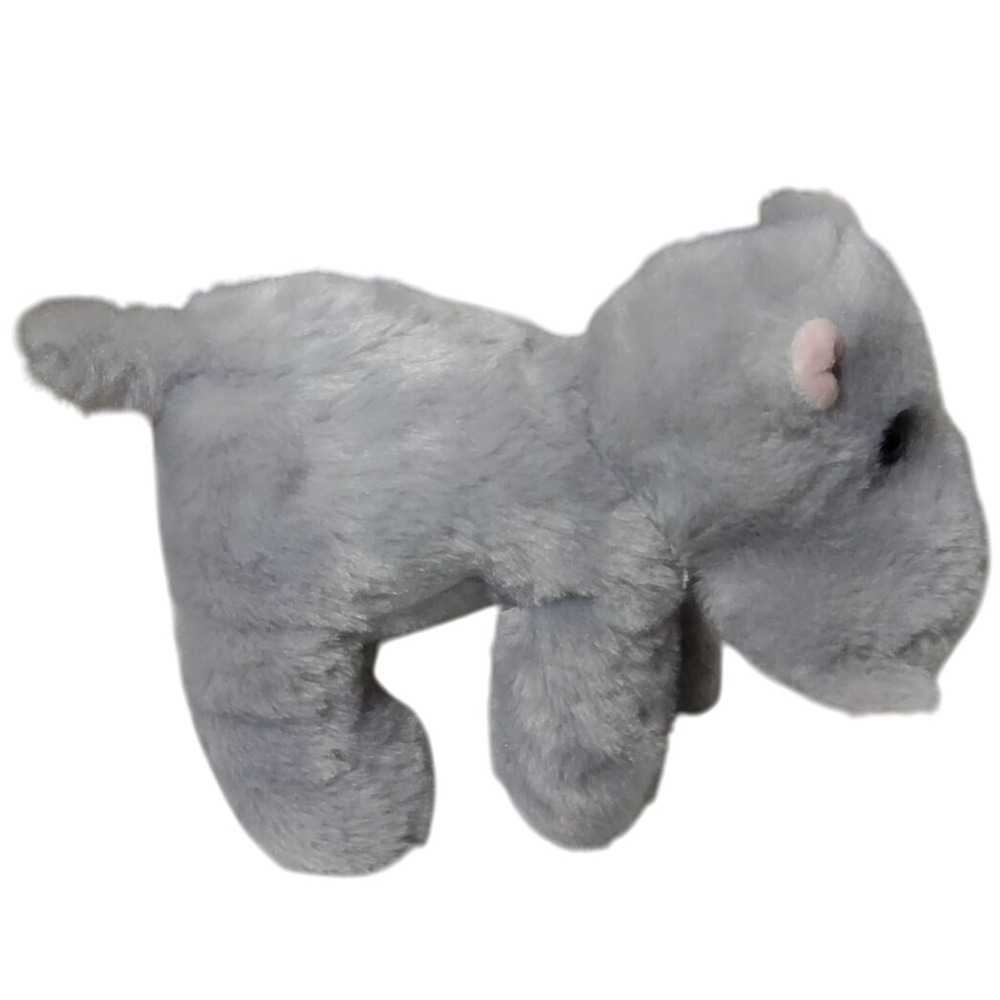 The Petting Zoo Hippo Plush Stuffed‎ Animal Toy Gray Recycle Tag